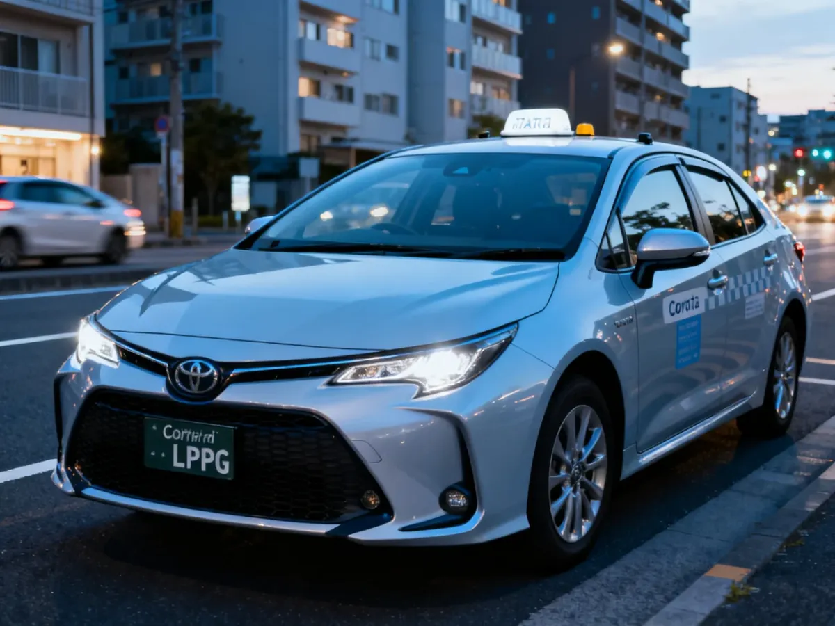 Toyota Corolla Hybrid LPG przygotowana do pracy jako taksówka w mieście