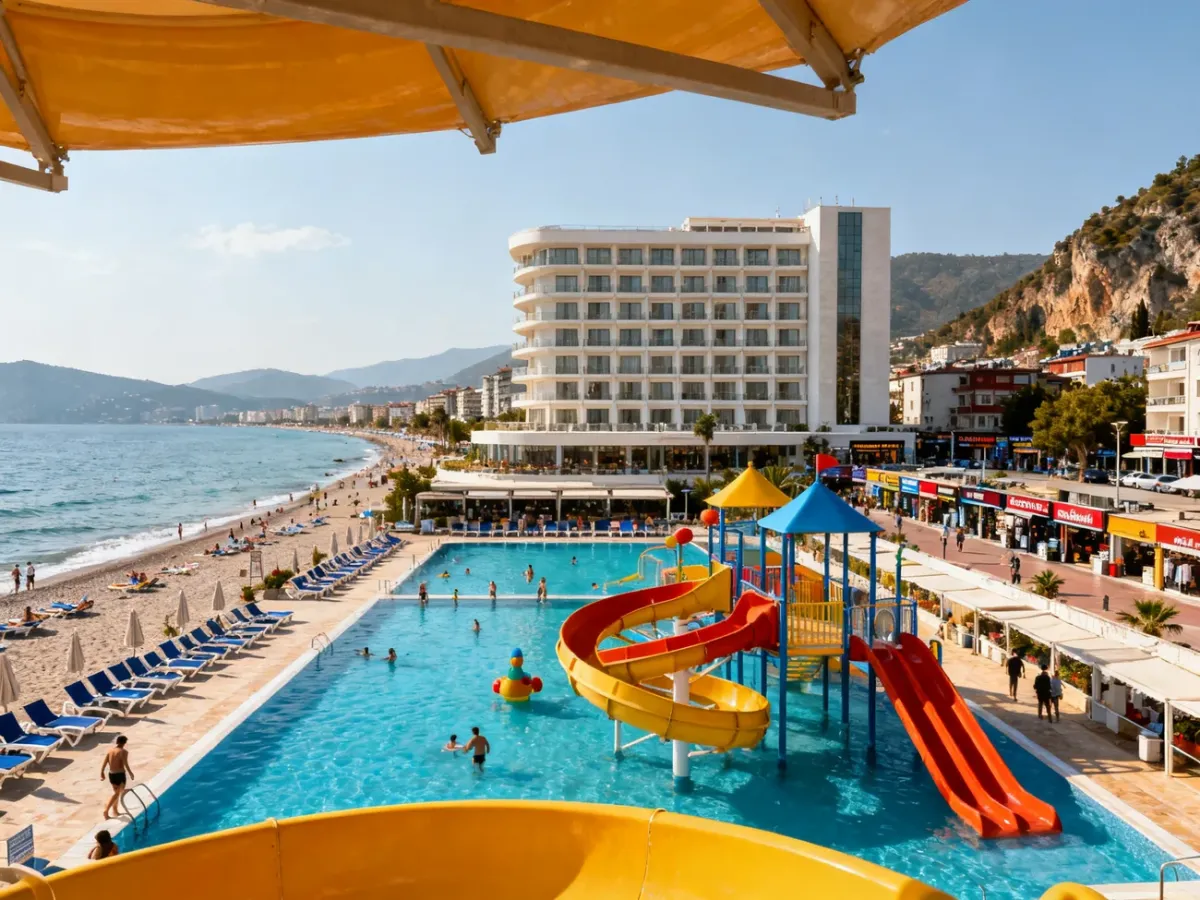 Nadmorski hotel w Alanyi z basenami i zjeżdżalniami