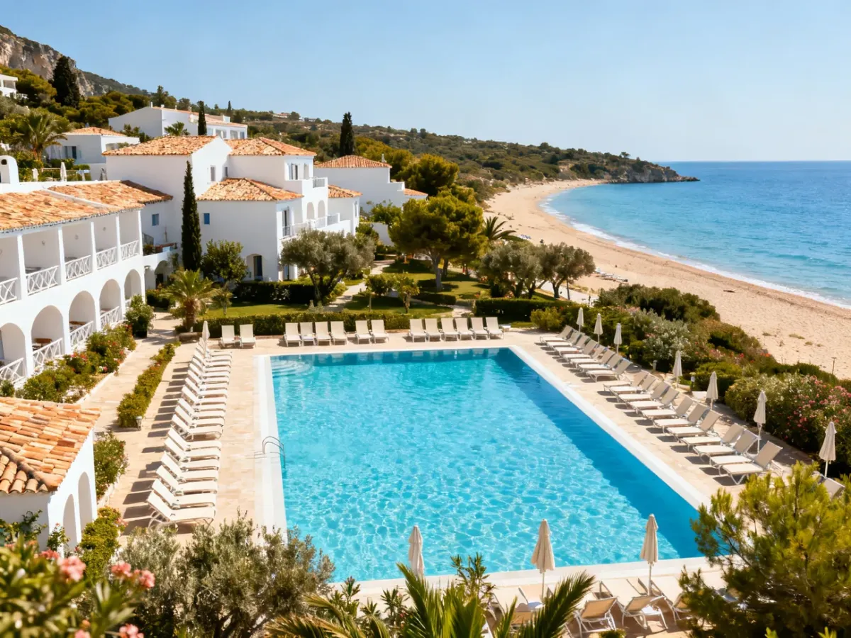 Hotel all inclusive na Zakynthos z basenem i widokiem na morze