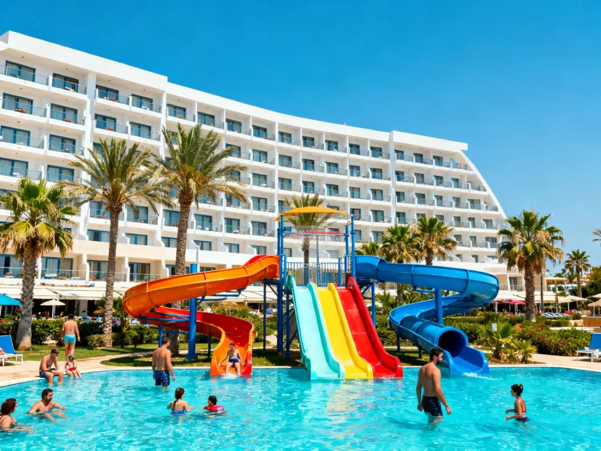 Rodzinny aquapark przy hotelu Anastasia Beach w Protaras