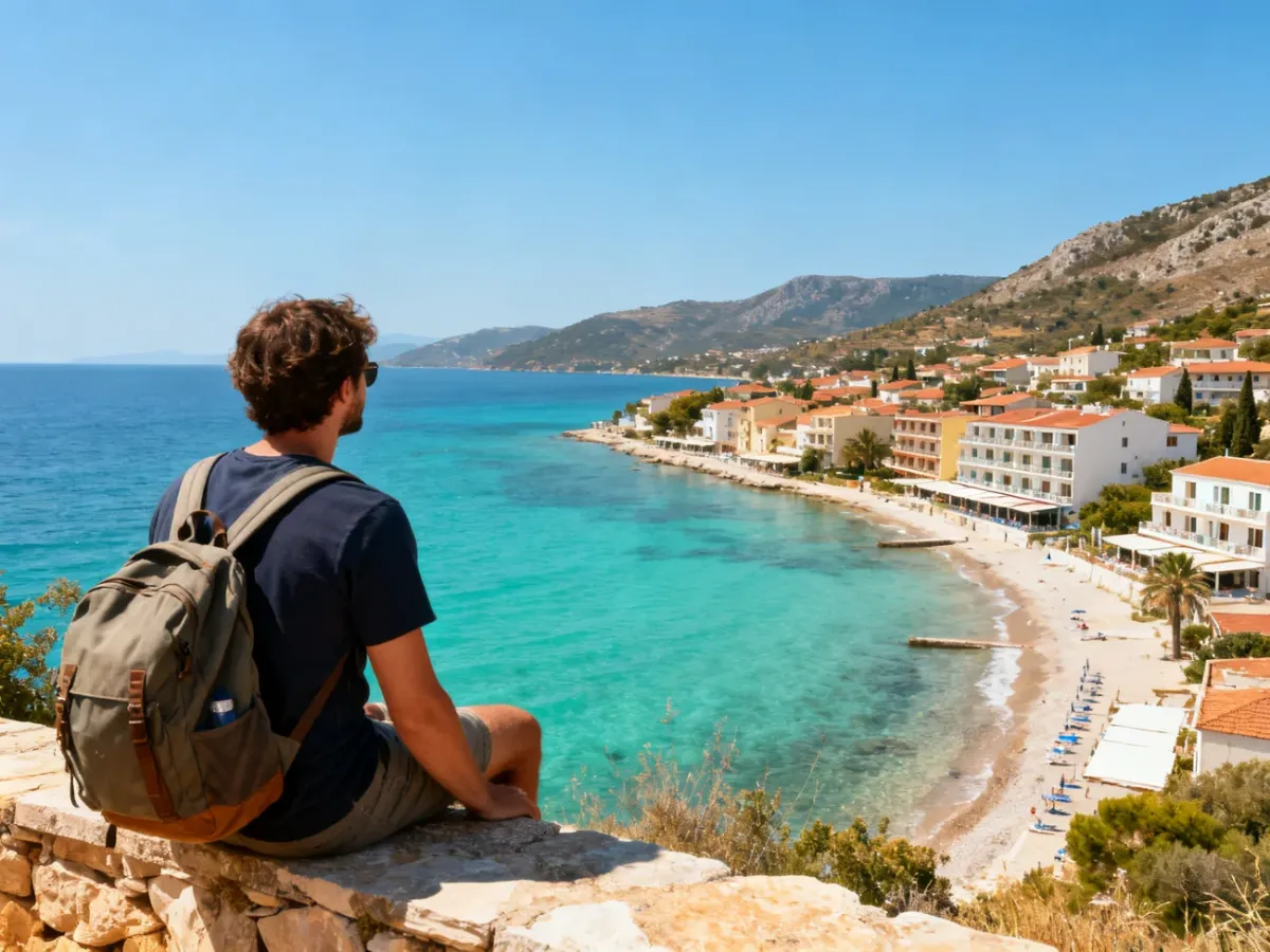 Panoramic view of an affordable European coastal holiday destination